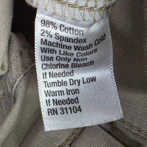 Mens Red Camel Beige Cargo Shorts Cotton Stretch 11" Inseam Drawstring Size 36 - Picture 4 of 10